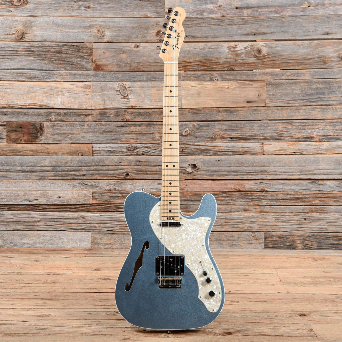 Fender American Elite Telecaster Thinline Mystic Ice Blue 2017 Electric Guitars / Semi-Hollow