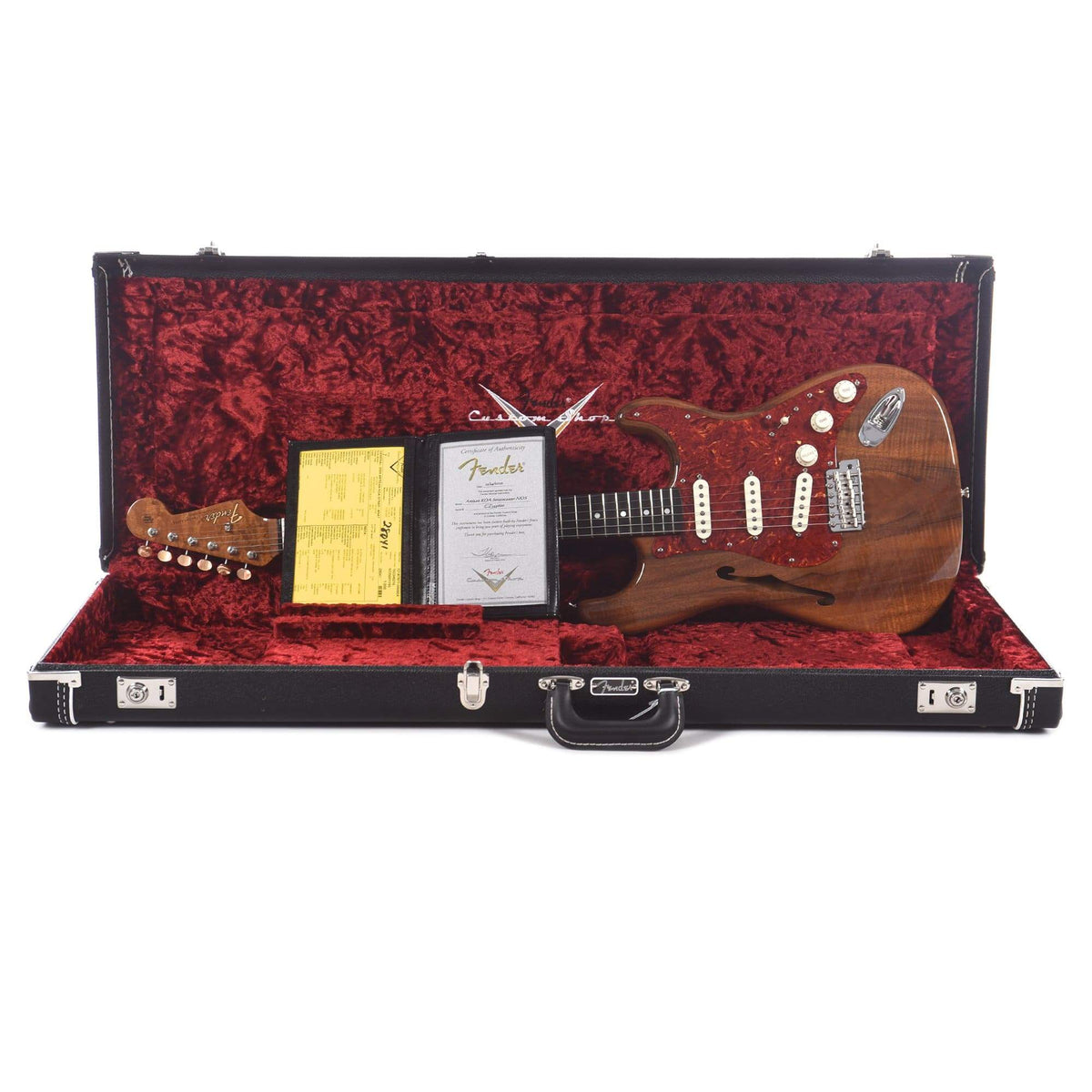 Fender Custom Shop Artisan Stratocaster Thinline Roasted Ash Body AAAA Flame Koa Top Natural Electric Guitars / Semi-Hollow