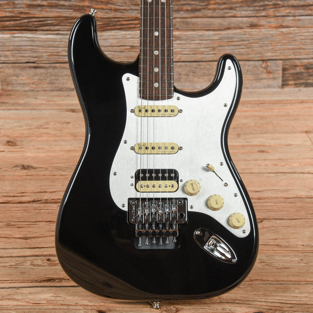 Fender American Ultra Luxe Stratocaster Floyd Rose HSS Mystic Black 2021 Electric Guitars / Solid Body