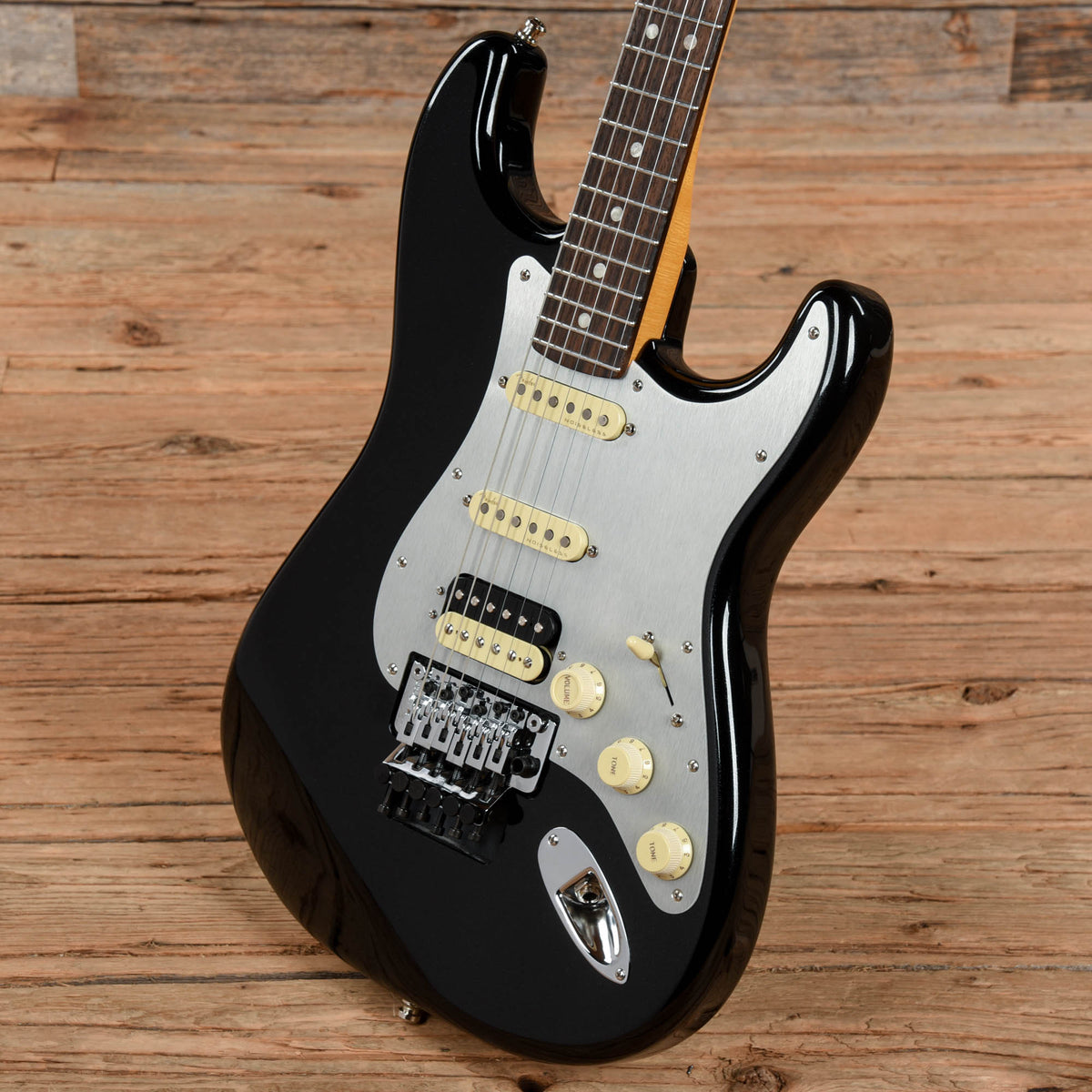 Fender American Ultra Luxe Stratocaster Floyd Rose HSS Mystic Black 2021 Electric Guitars / Solid Body