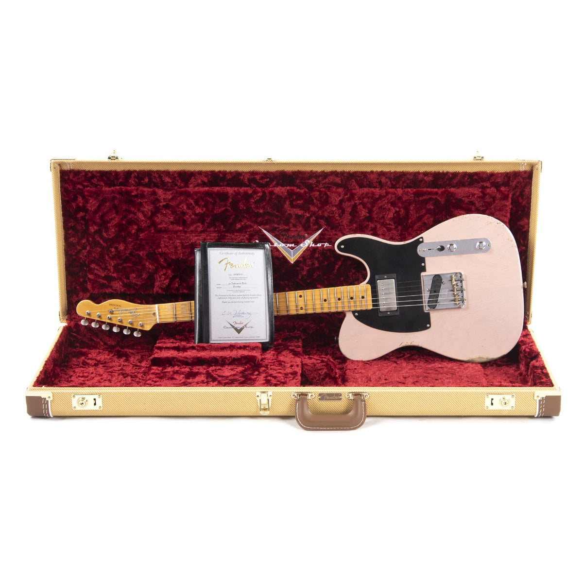 Fender Custom Shop 1952 Telecaster HS "Chicago Special" Relic Dirty Trans Shell Pink w/Duncan Antiquity Humbucker Electric Guitars / Solid Body