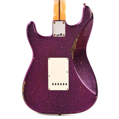 Fender Custom Shop 1957 Stratocaster HSS "Chicago Special" Relic Magenta Sparkle w/Lollar Imperial Low Wind Humbucker Electric Guitars / Solid Body