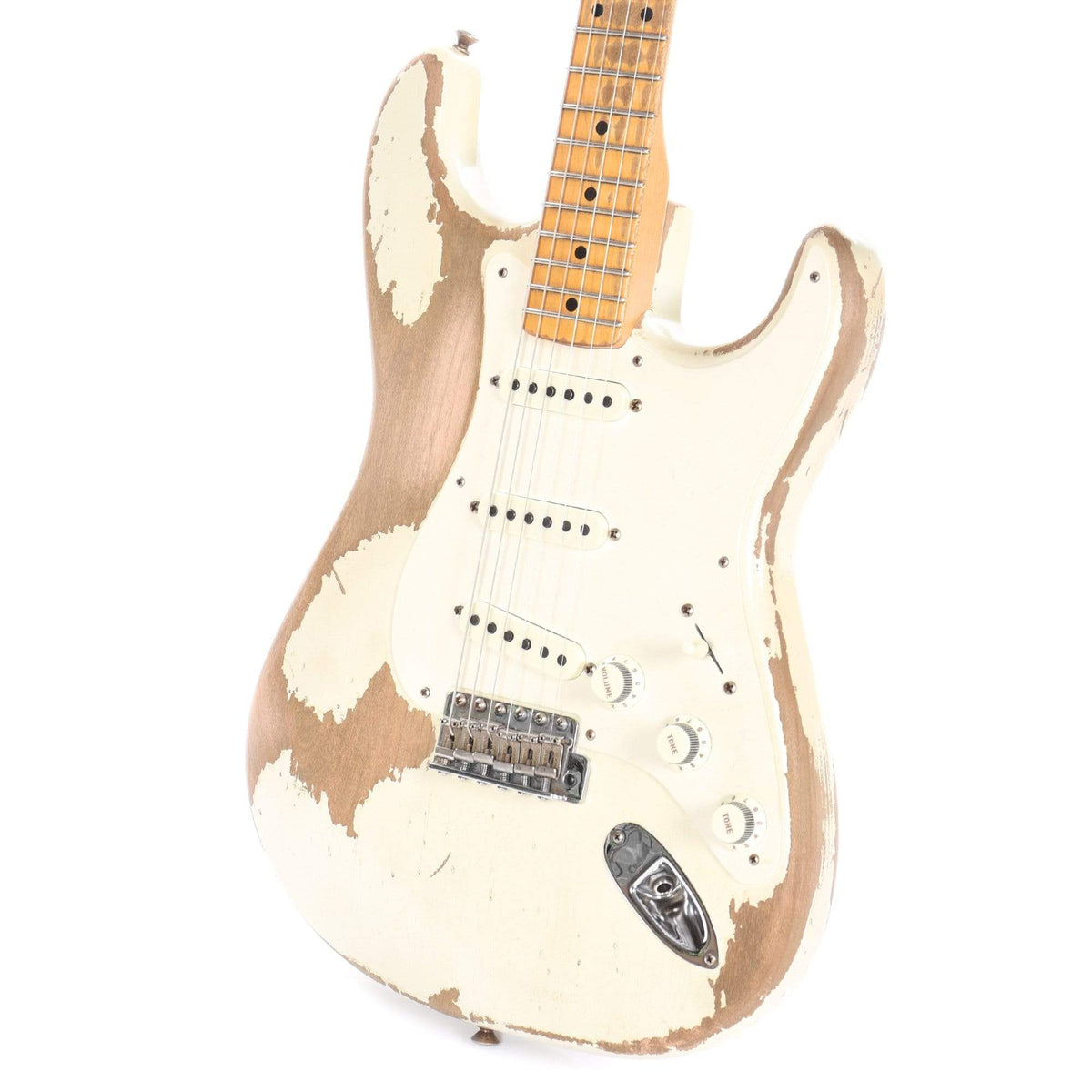 Fender Custom Shop 1957 Stratocaster Relic Aged Olympic White Master Built By Todd Krause Electric Guitars / Solid Body