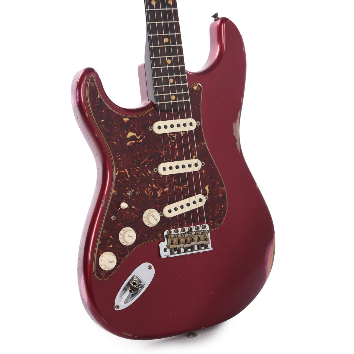 Fender Custom Shop 1959 Stratocaster "Chicago Special" LEFTY Relic Faded Oxblood w/Rosewood Neck & Tortoise Pickguard Electric Guitars / Solid Body