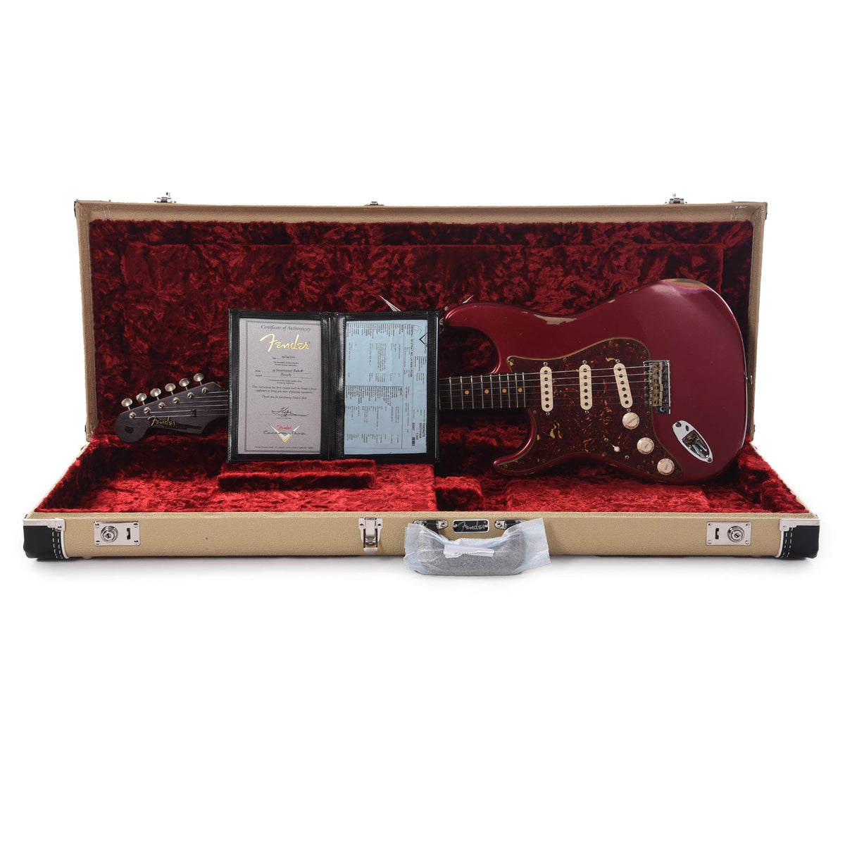 Fender Custom Shop 1959 Stratocaster "Chicago Special" LEFTY Relic Faded Oxblood w/Rosewood Neck & Tortoise Pickguard Electric Guitars / Solid Body