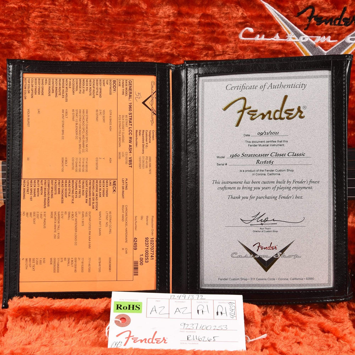 Fender Custom Shop 1960 Stratocaster "Chicago Special" Lush Closet Classic Violin Burst Electric Guitars / Solid Body