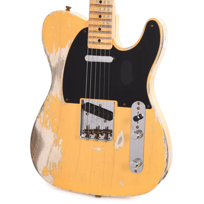Fender Custom Shop Limited Edition '51 Telecaster Super Heavy Relic Aged Nocaster Blonde Electric Guitars / Solid Body
