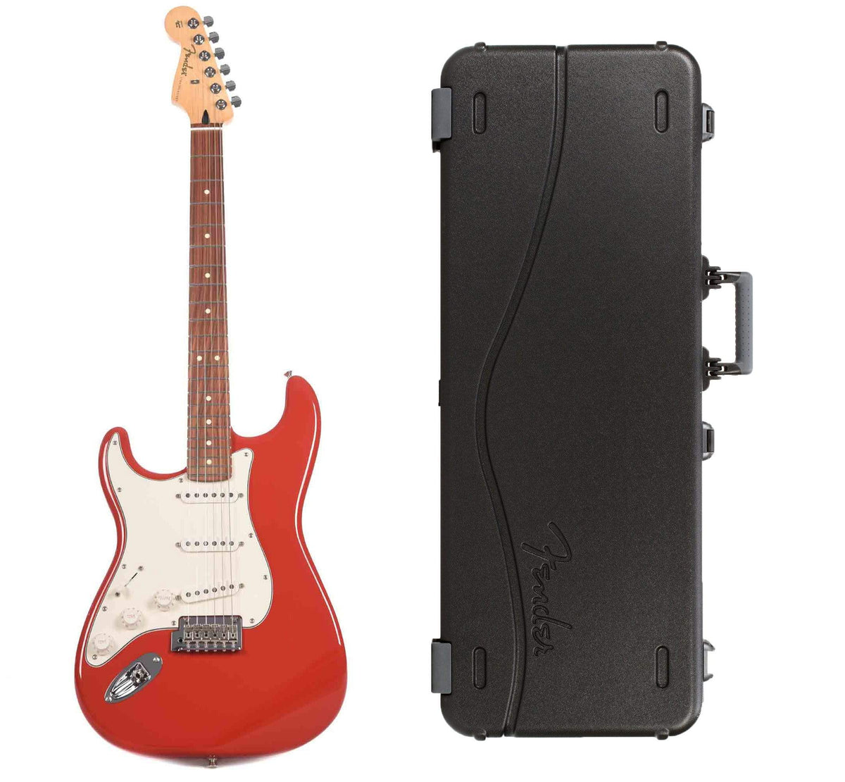 Fender Player Stratocaster LEFTY Sonic Red Bundle w/Fender Molded Hardshell Case Electric Guitars / Solid Body