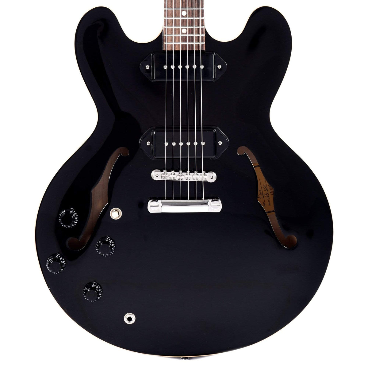 Gibson Memphis 2019 Limited ES-335 Dot P-90 Ebony LEFTY Electric Guitars / Left-Handed