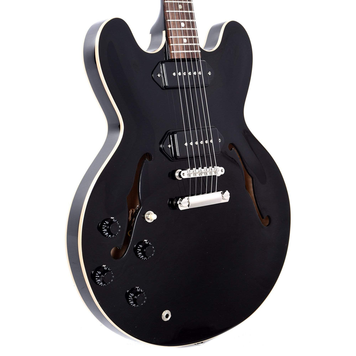 Gibson Memphis 2019 Limited ES-335 Dot P-90 Ebony LEFTY Electric Guitars / Left-Handed