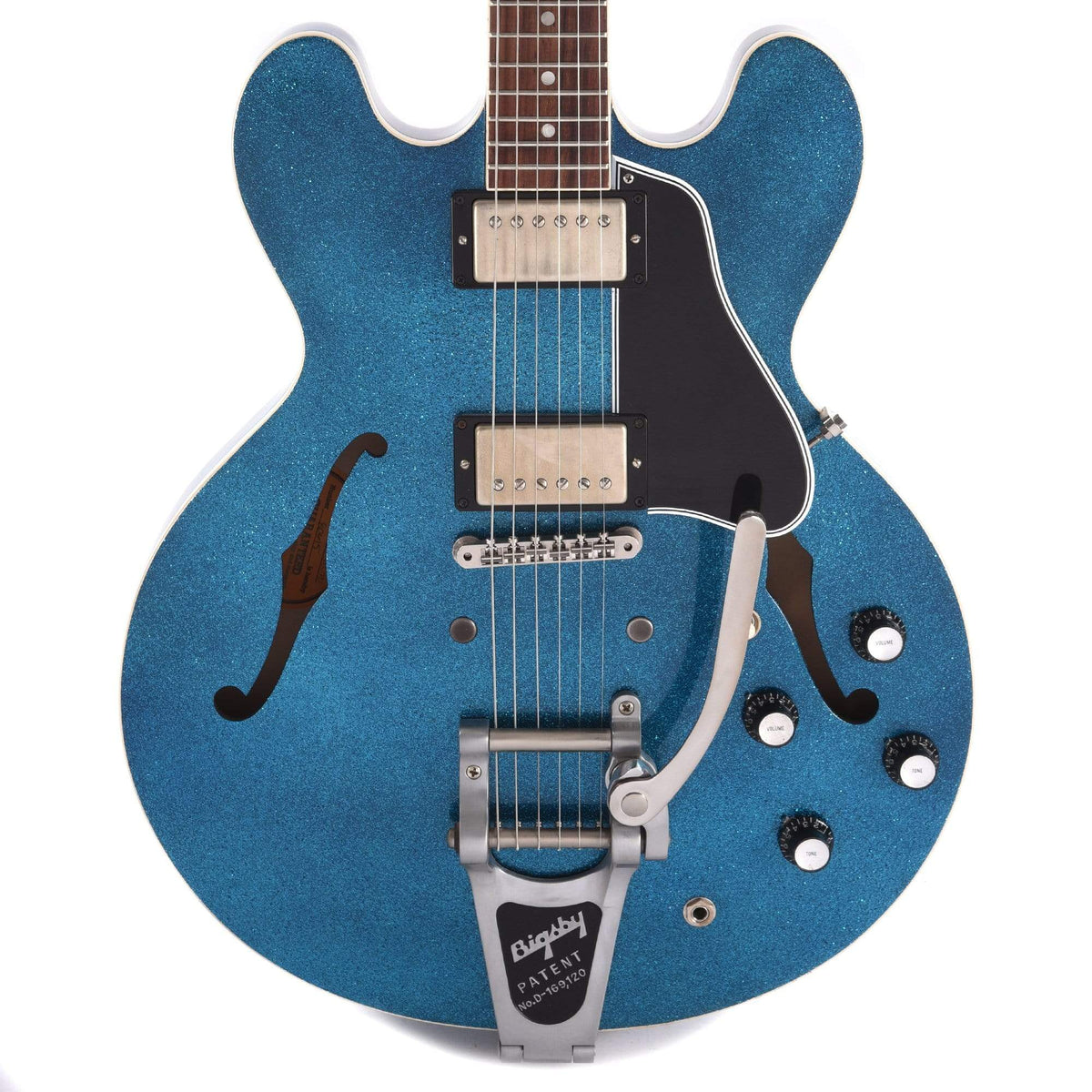 Gibson Memphis 2019 Limited MOD Series 1961 ES-335 Blue Sparkle Bigsby Electric Guitars / Semi-Hollow