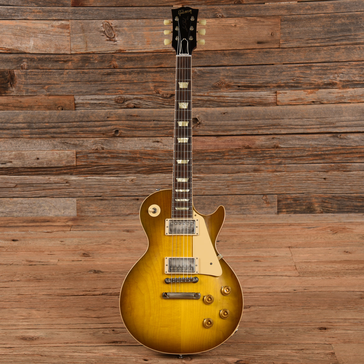 Gibson Custom Shop 1958 Les Paul Standard "CME Spec" Green Lemon VOS w/60 V2 Neck Profile Sunburst Electric Guitars / Solid Body