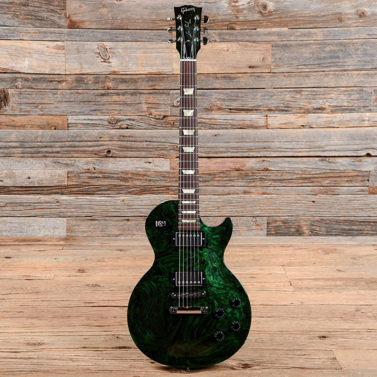 Gibson USA Anniversary Nashville Flood Les Paul Studio Green Swirl 2011 Electric Guitars / Solid Body