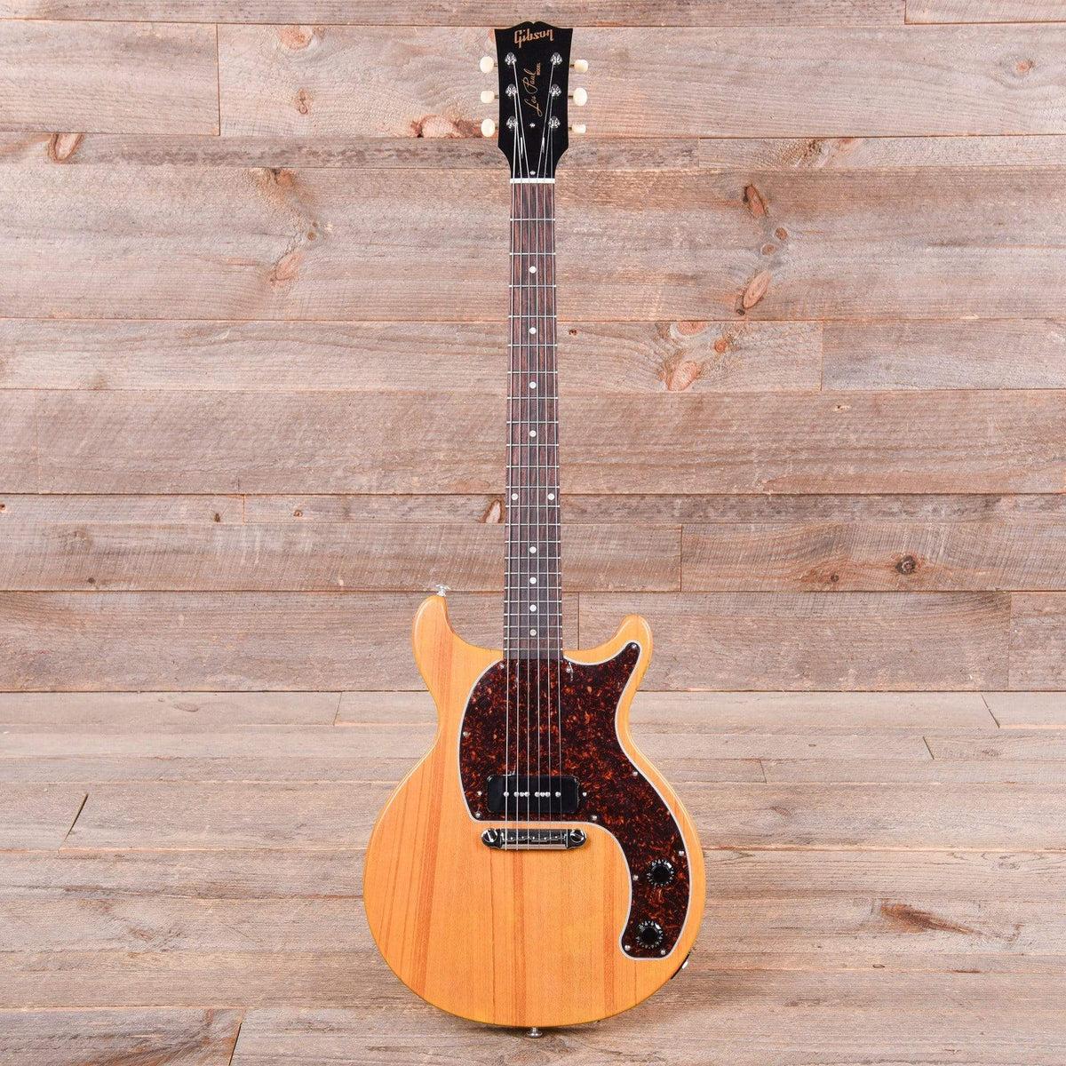 Gibson USA Les Paul Junior Tribute DC Worn TV Yellow w/Tortoise Pickguard Electric Guitars / Solid Body