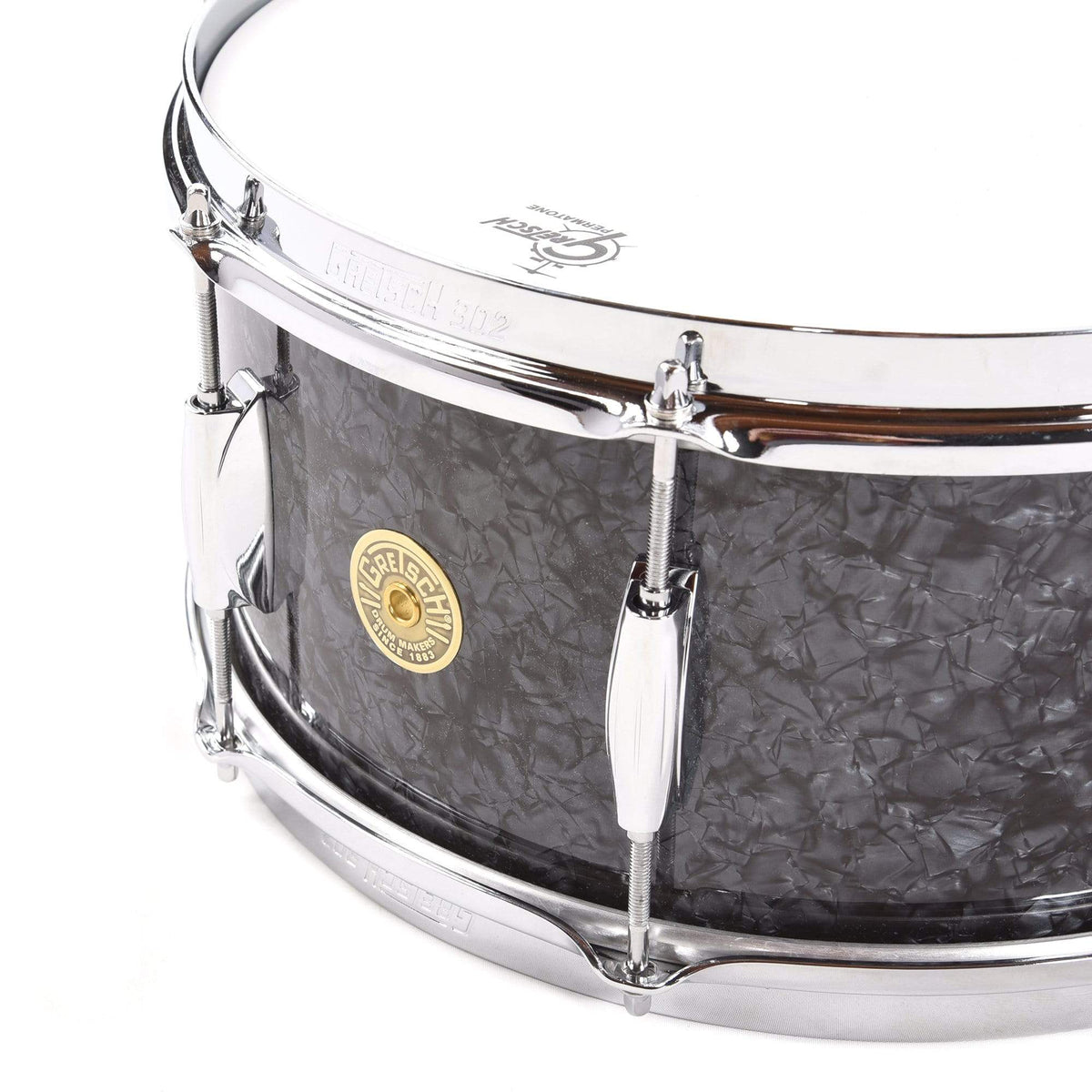Gretsch 6.5x14 Broadkaster Snare Drum Deep Black Marine Pearl Drums and Percussion / Acoustic Drums / Snare