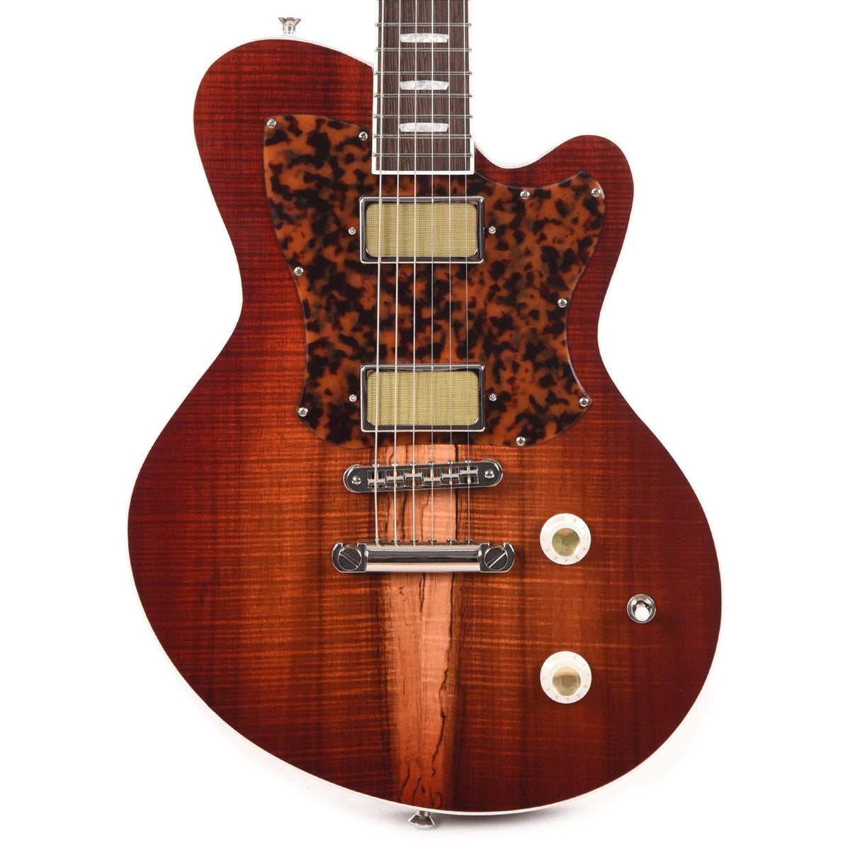 Kauer Starliner Deluxe Figured Koa Subtle Red Burst w/Gold Foil Cover Wolfetone KauerBuckers Electric Guitars / Solid Body
