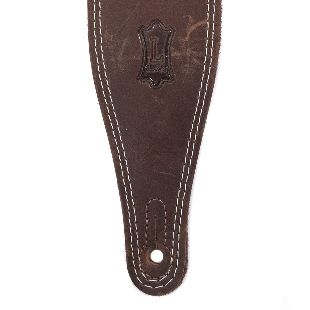 Levy's Deluxe Series 2.5" Wide Garment Leather Guitar Strap Dark Brown Accessories / Stands,Accessories / Straps
