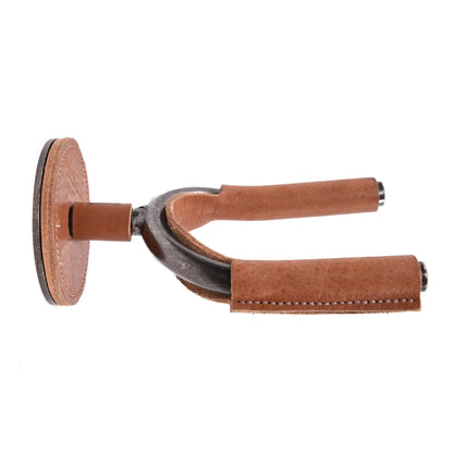 Levy's Forged Steel Guitar Hanger w/Smoked Metal & Tan Veg-Tan Leather Yoke Wraps Accessories / Stands