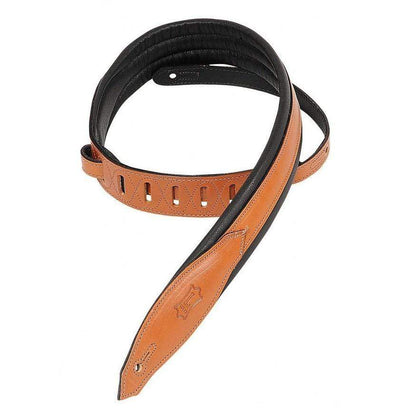 Levy's 2 Inch Carving Leather Guitar Strap - Tan Accessories / Straps