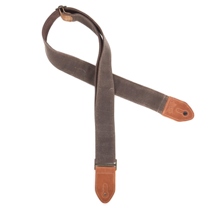 Levy's Textures Series 2" Wide Waxed Canvas Guitar Strap Brown Accessories / Straps