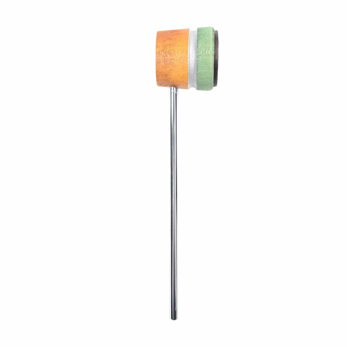 Low Boy Lightweight Leather Bass Drum Beater Amber/Green w/Silver Sparkle Stripe Drums and Percussion / Parts and Accessories / Drum Parts
