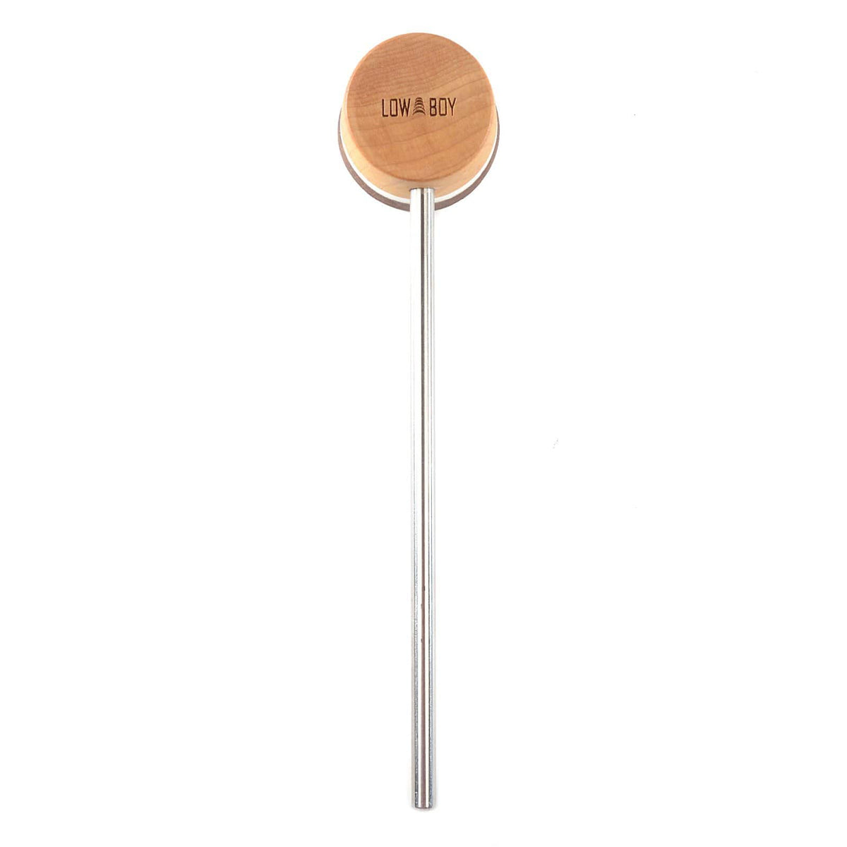 Low Boy Lightweight Leather Bass Drum Beater Natural/Light Brown w/White Stripes Drums and Percussion / Parts and Accessories / Drum Parts