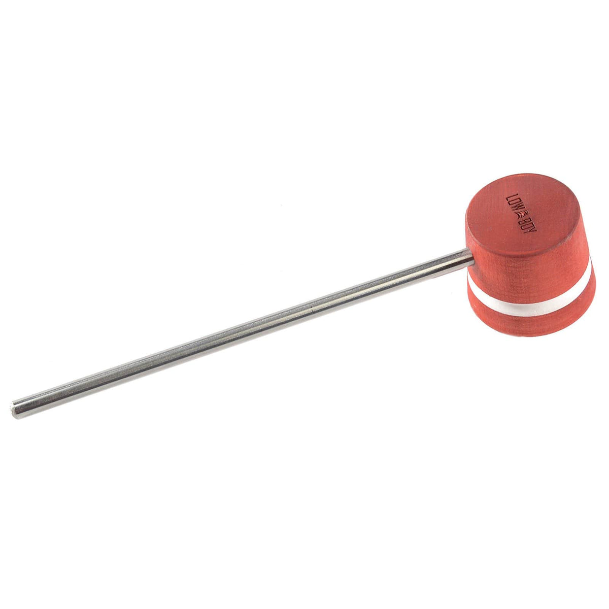 Low Boy Lightweight Wood Bass Drum Beater Red w/White Stripes Drums and Percussion / Parts and Accessories / Drum Parts