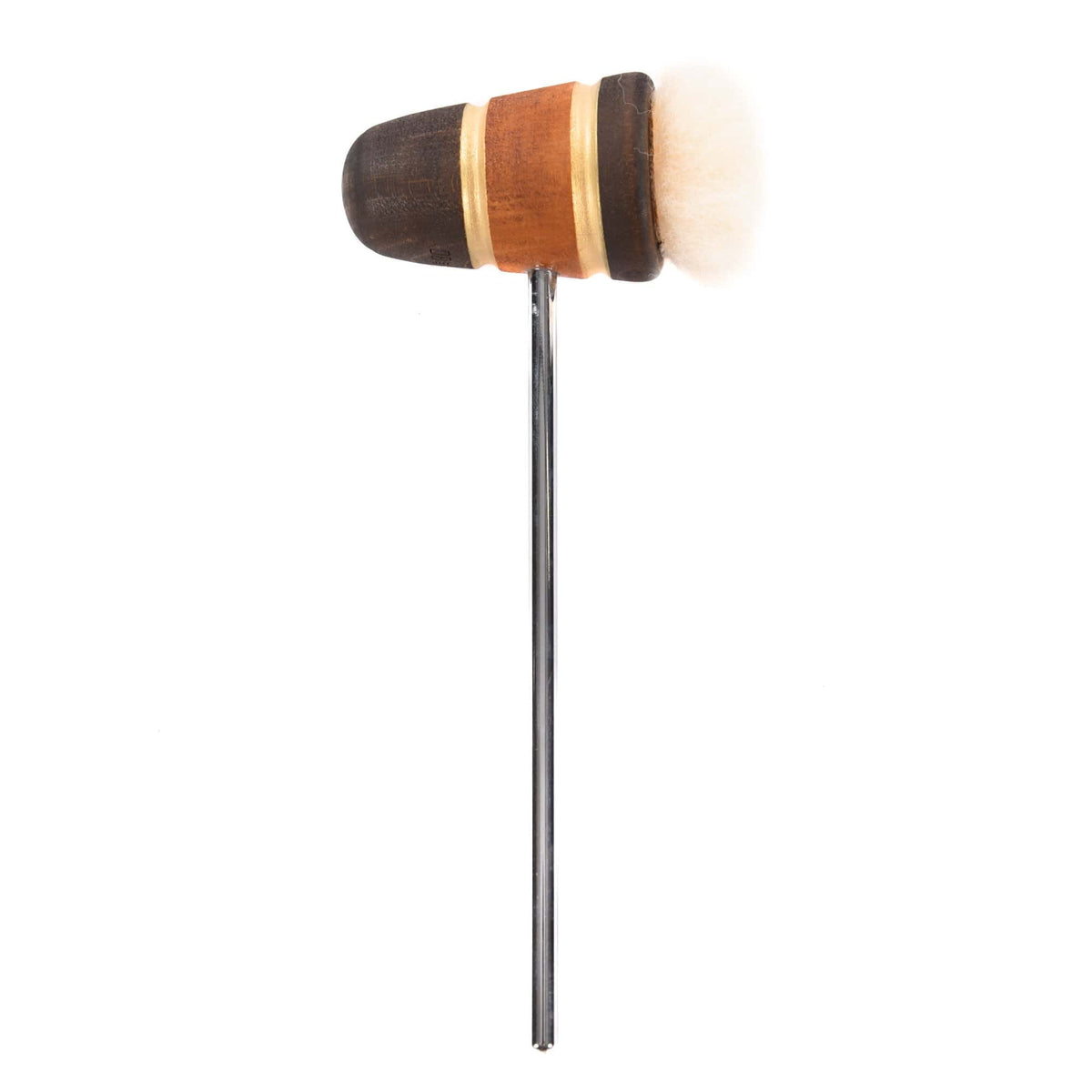 Low Boy Standard Puff Bass Drum Beater Med Brown/Amber/Med Brown w/Gold Stripes & CDE Logo Drums and Percussion / Parts and Accessories / Drum Parts