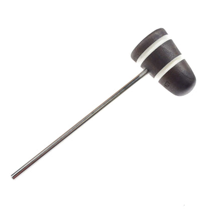 Low Boy Standard Wood Bass Drum Beater Brown w/White Stripes Drums and Percussion / Parts and Accessories / Drum Parts