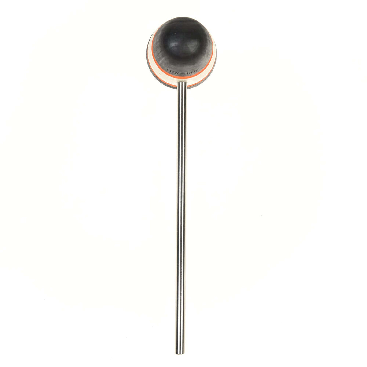 Low Boy Standard Wood Brown Bass Drum Beater Black/White/Black w/Orange Stripes & CDE Logo Drums and Percussion / Parts and Accessories / Drum Parts