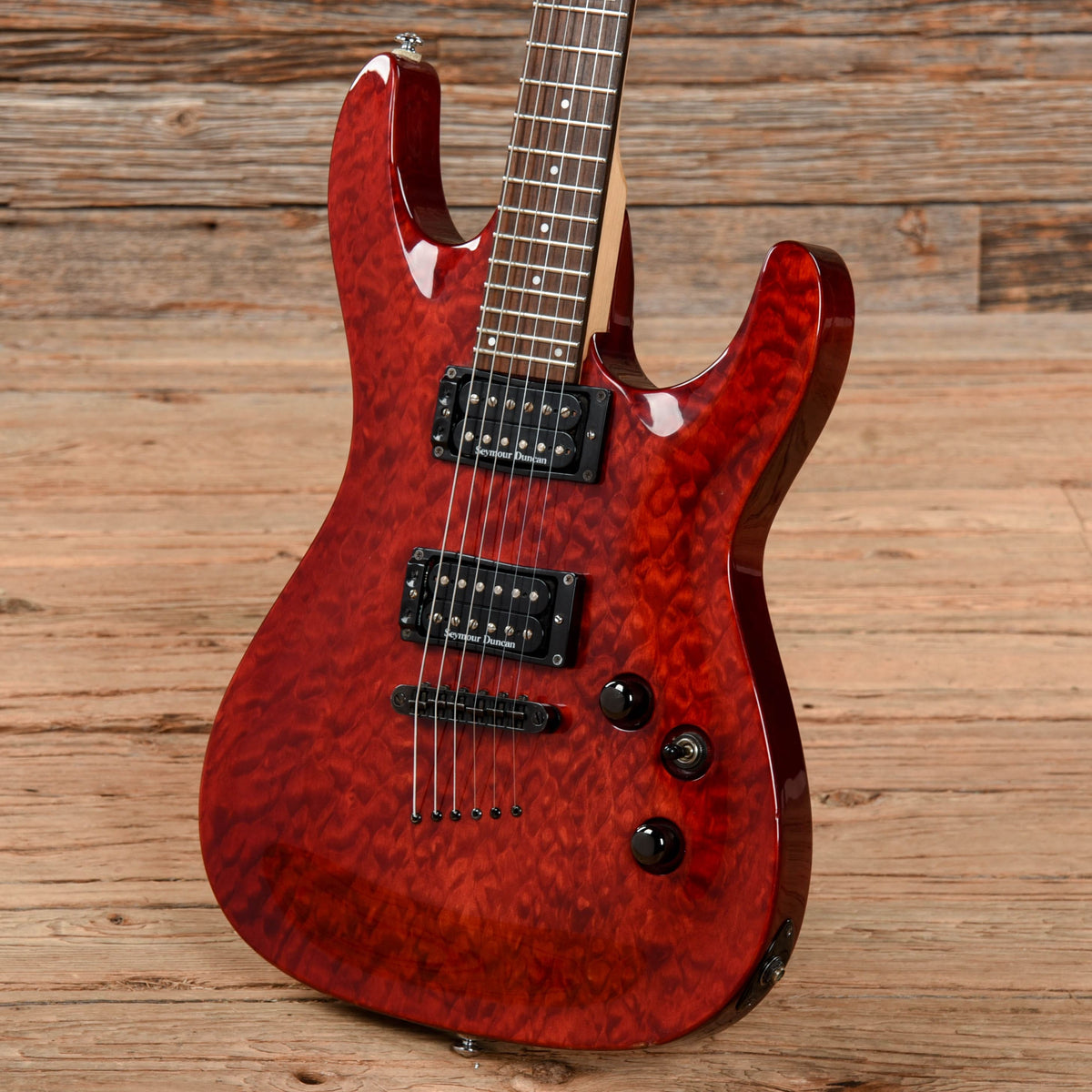 LTD MH-100QMNT Cherry Electric Guitars / Solid Body
