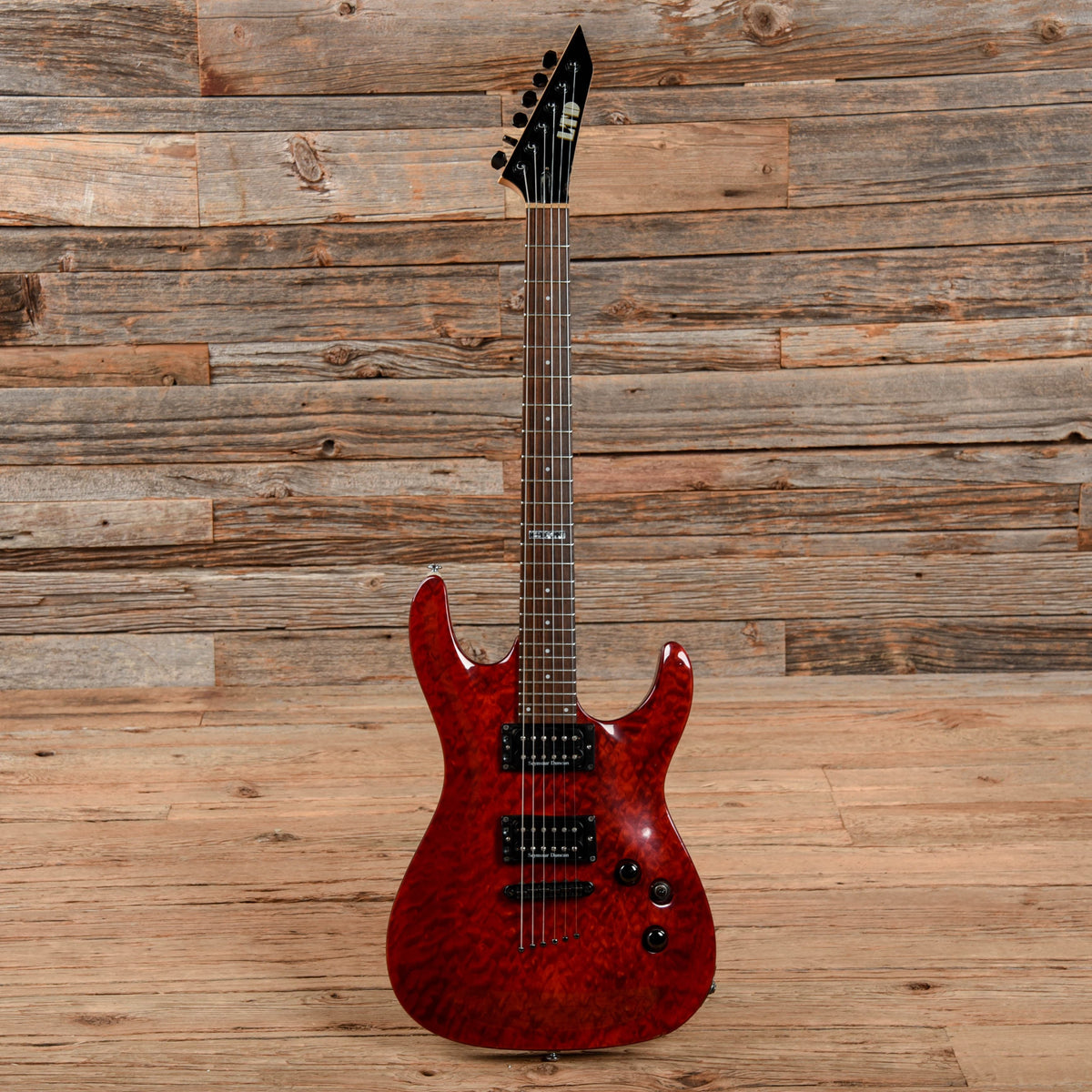 LTD MH-100QMNT Cherry Electric Guitars / Solid Body
