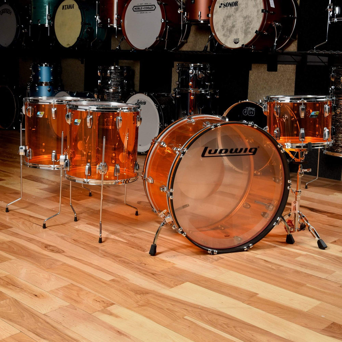 Ludwig 14/16/18/26 Vistalite 4pc Kit Amber Drums and Percussion / Acoustic Drums / Full Acoustic Kits