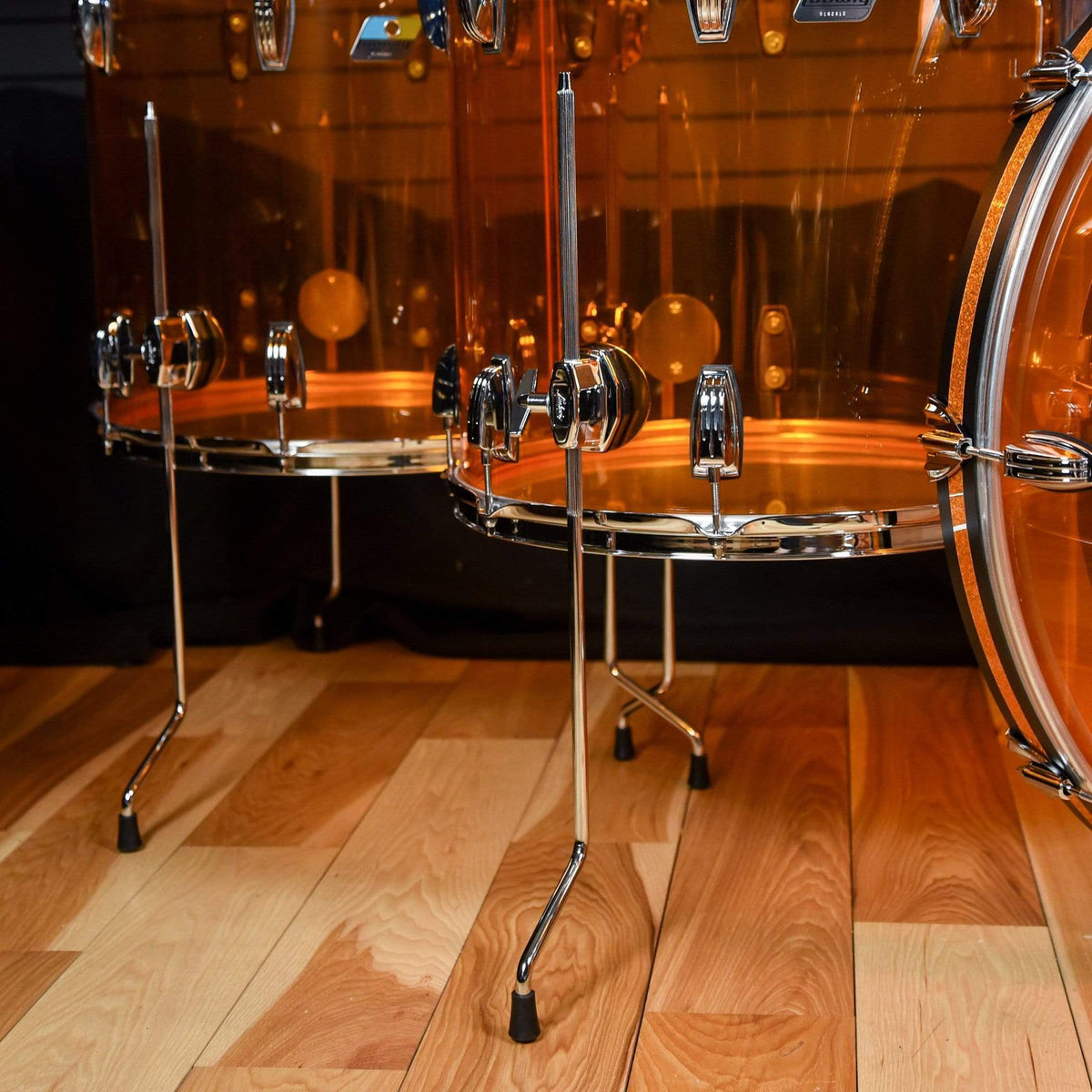 Ludwig Vistalite 14/16/18/26/6.5x14 5pc. Drum Kit Amber Drums and Percussion / Acoustic Drums / Full Acoustic Kits