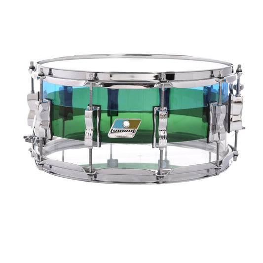 Ludwig 6.5x14 Vistalite Snare Drum Blue/Green/Clear Limited Edition Drums and Percussion / Acoustic Drums / Snare