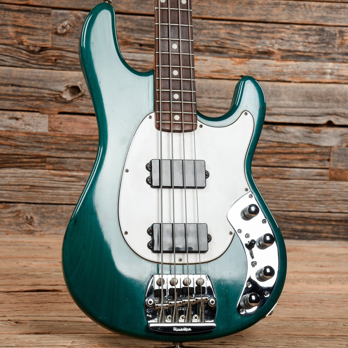 Music Man Sabre Bass HH Transparent Green 1987 Bass Guitars / 4-String