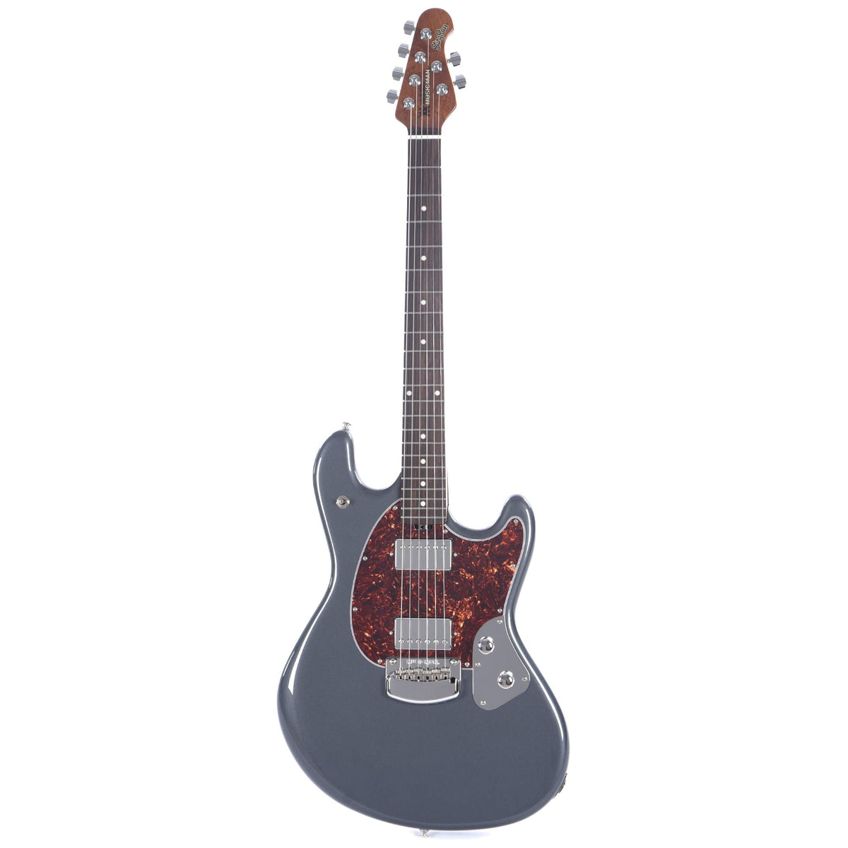 Music Man StingRay Guitar Charcoal Frost Roasted Maple w/Tortoise Shell Pickguard Electric Guitars / Solid Body