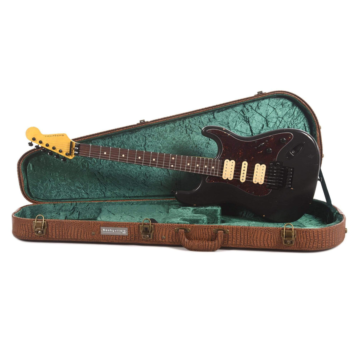 Nash S-81 HSH Black Light Relic w/4-Ply Tortoise Pickguard, Black Parts, & Cream Dimarzio Pickups Electric Guitars / Solid Body