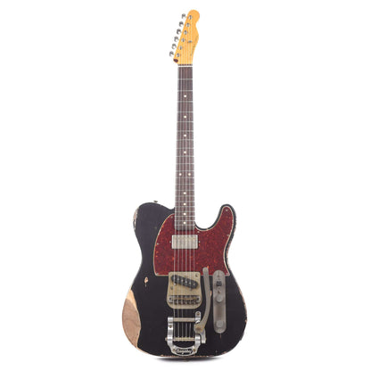 Nash T-63 HS Ash Black Heavy Relic w/4-Ply Tortoise Pickguard, Lollar Pickups, & Bigsby Electric Guitars / Solid Body