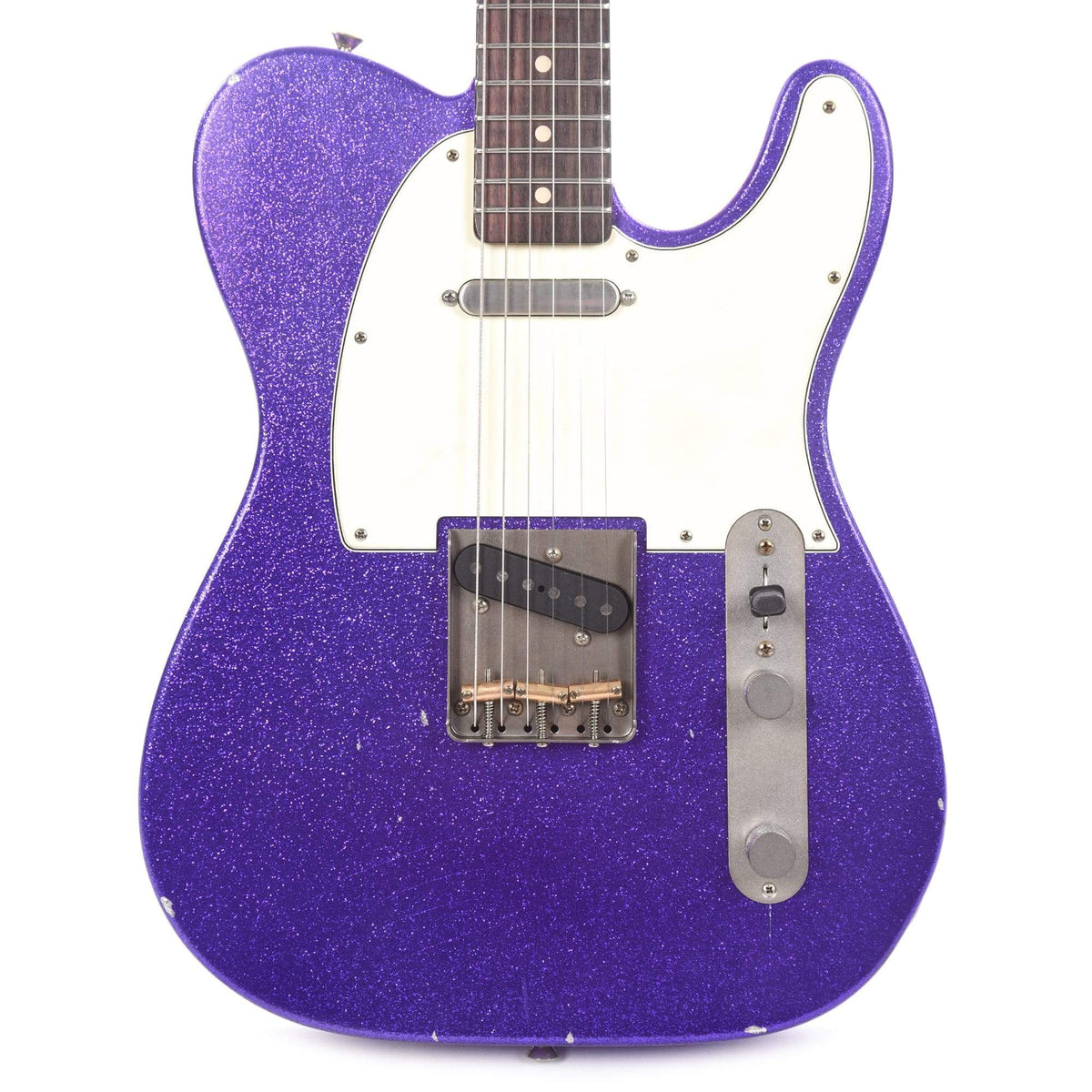 Nash T-63 Purple Sparkle Light Relic w/3-Ply White Pickguard & Lollar Pickups Electric Guitars / Solid Body