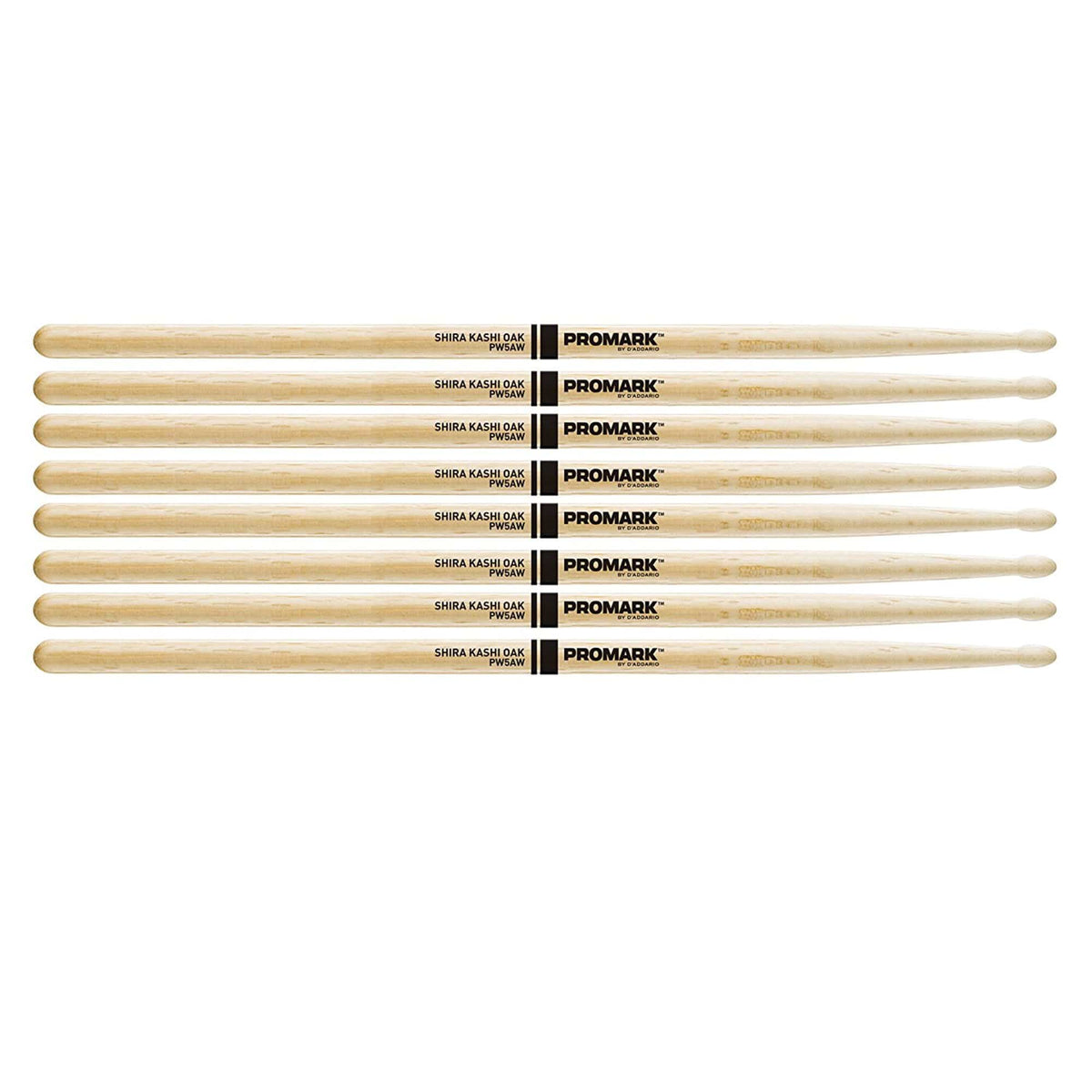Promark Shira Kashi Oak 5A Wood Tip Drum Sticks (4 Pair) Drums and Percussion / Parts and Accessories / Drum Sticks and Mallets
