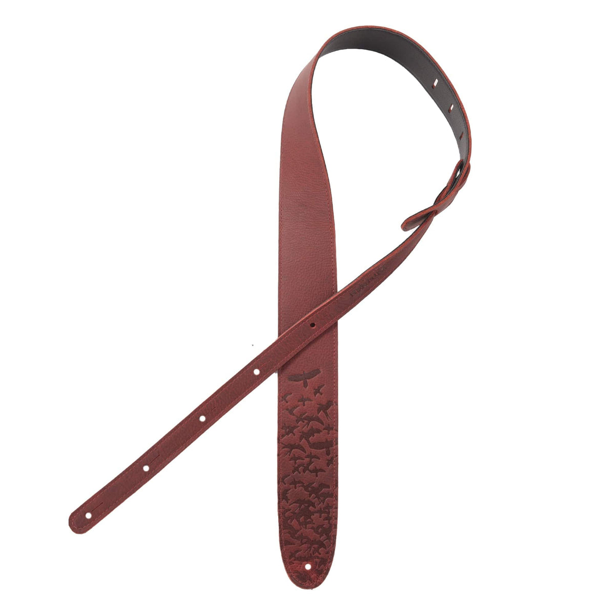 PRS 2.5" Leather Bird Swarm Strap Rust Accessories / Straps