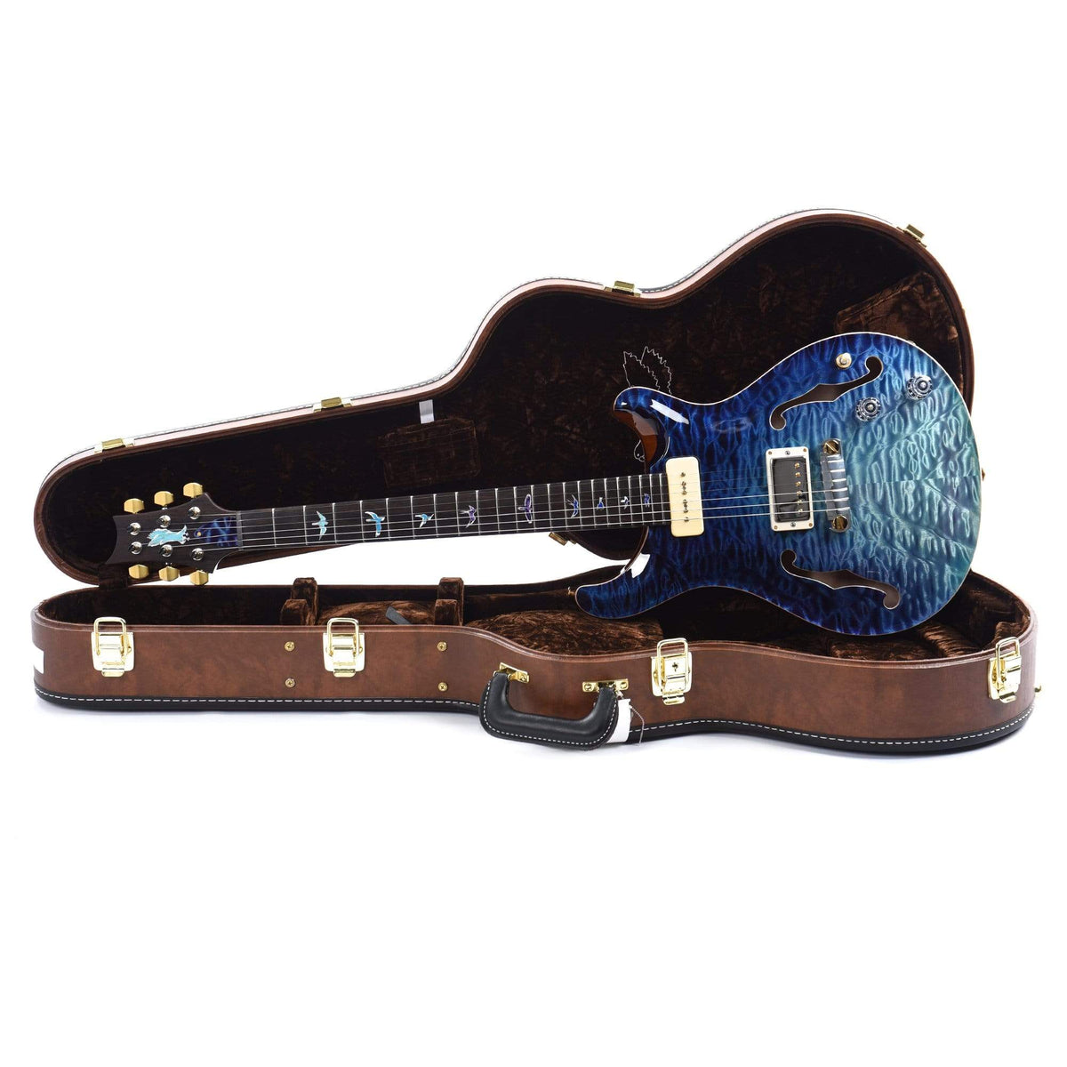 PRS Private Stock #9331 Hollowbody II Quilted Maple Faded Aqua Violet Dragon's Breath w/Brazilian Rosewood Fingerboard Electric Guitars / Hollow Body