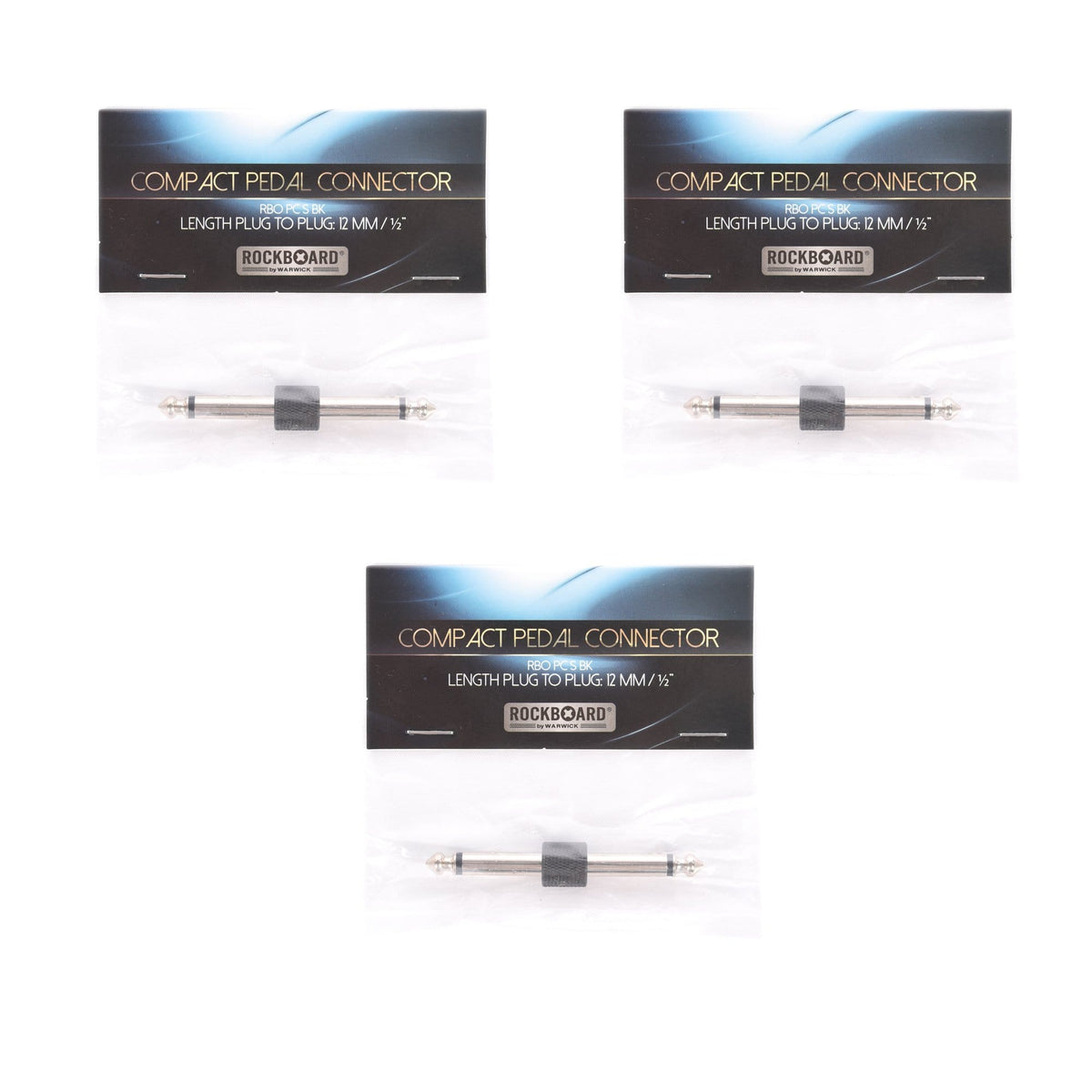 Rockgear S-Connector, 63 mm, Black 3 Pack Bundle Accessories / Cables