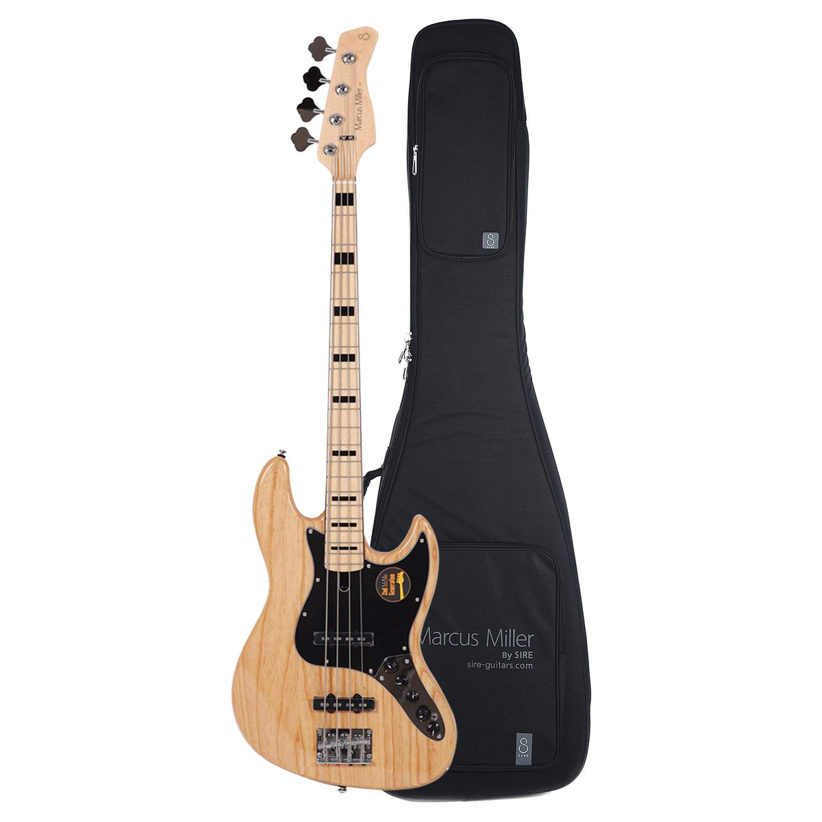 Sire Marcus Miller V7 Vintage Swamp Ash 4-String Natural (2nd Gen) and Gig Bag Bundle Bass Guitars / 4-String