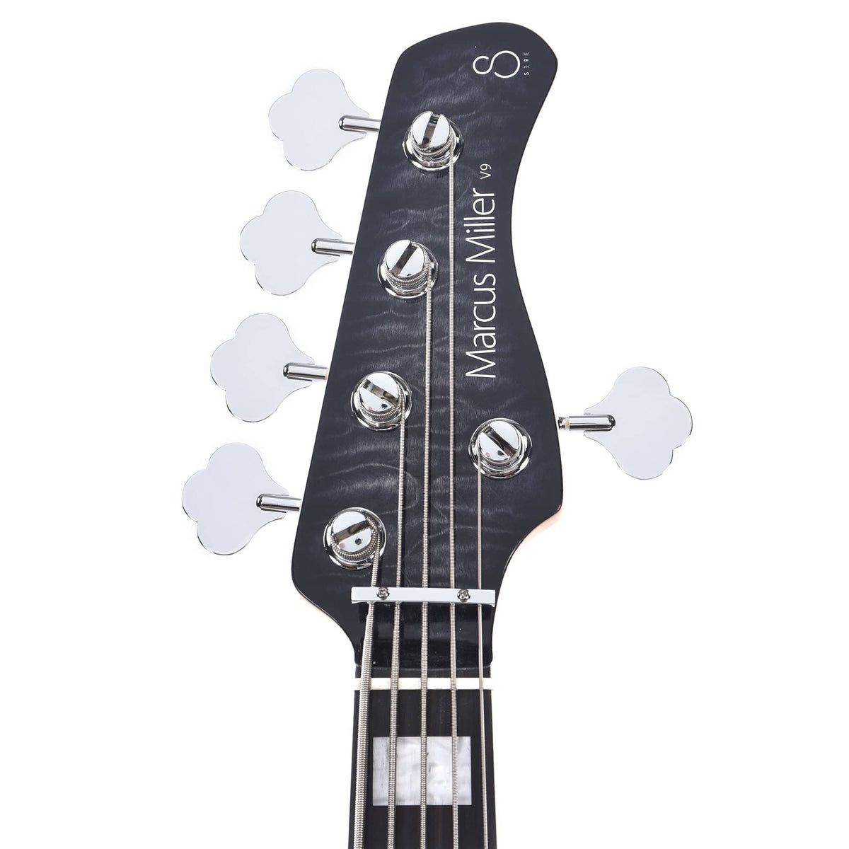 Sire Marcus Miller V9 Swamp Ash/Quilted Maple 5-String Transparent Black (2nd Gen) Bass Guitars / 5-String or More