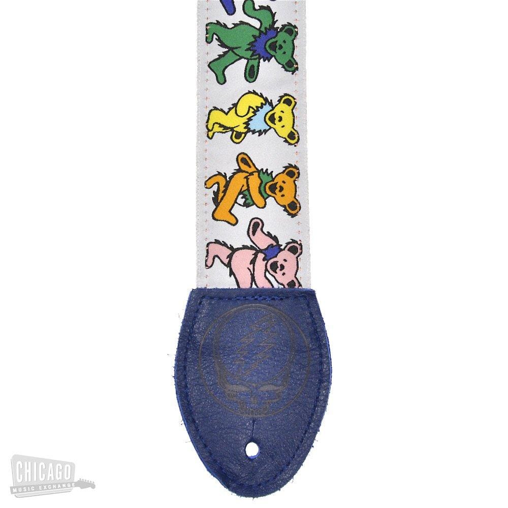 Souldier Guitar Strap - Grateful Dead Dancing Bears on White Accessories / Straps