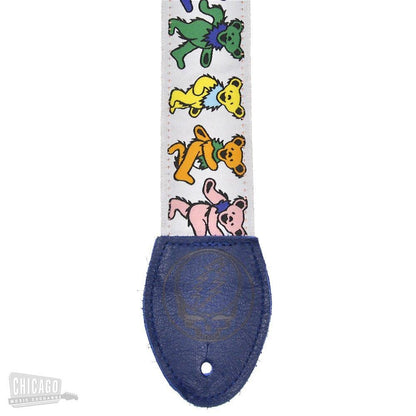 Souldier Guitar Strap - Grateful Dead Dancing Bears on White Accessories / Straps
