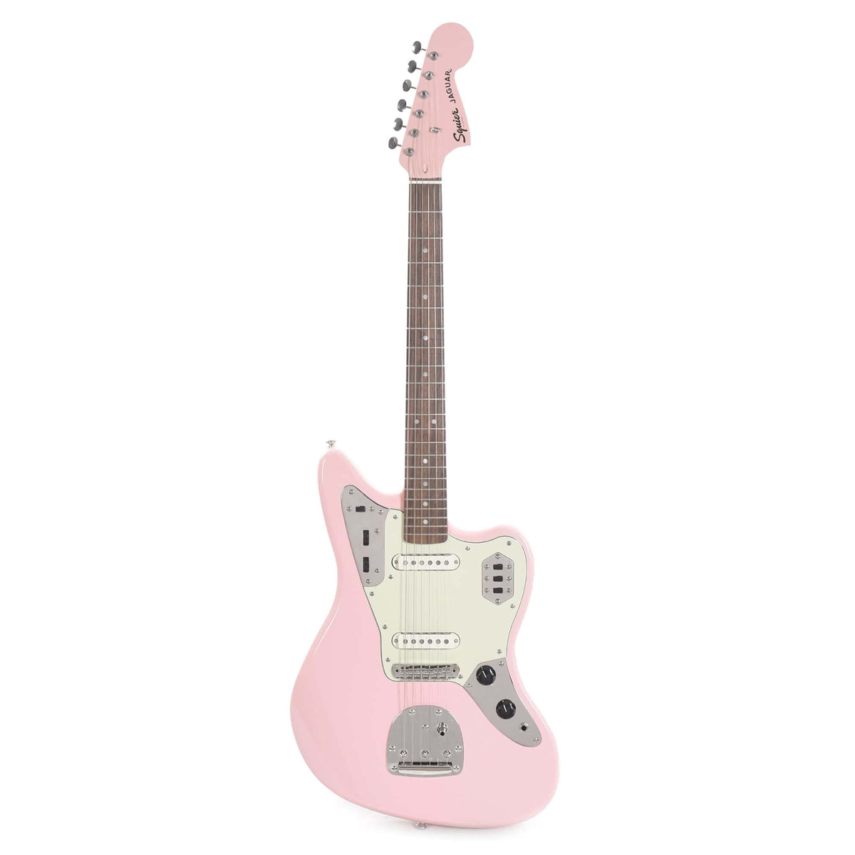 Squier Classic Vibe '60s Jaguar Shell Pink w/Matching Headcap & 3-Ply Mint Pickguard Electric Guitars / Solid Body