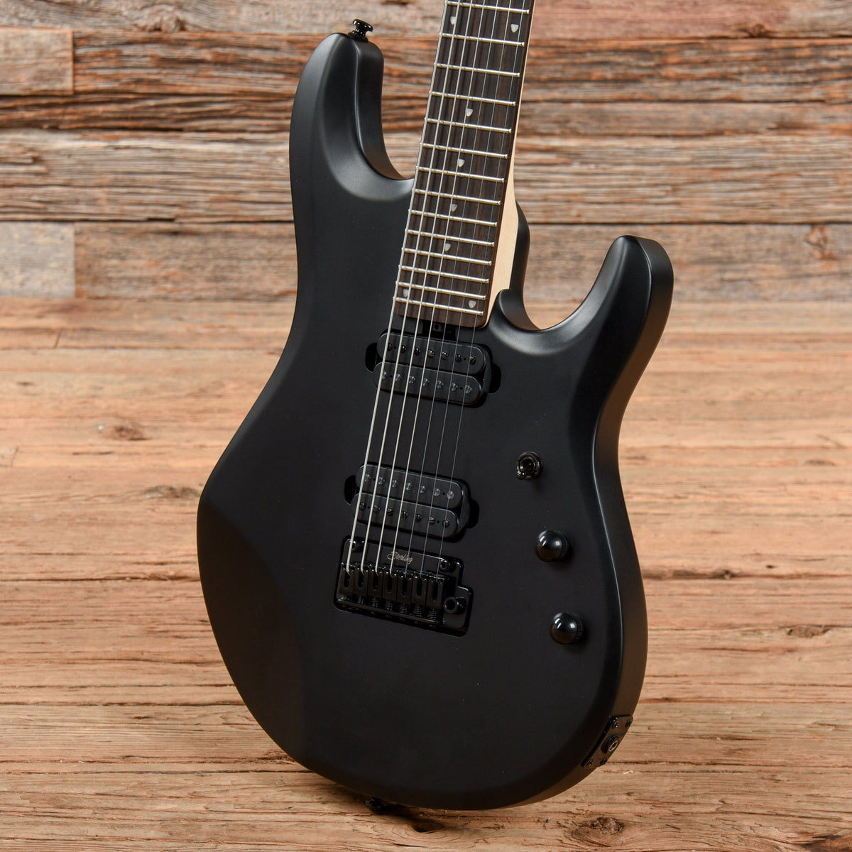 Sterling by Music Man JP70 John Petrucci Signature 7-String Stealth Black Electric Guitars / Solid Body
